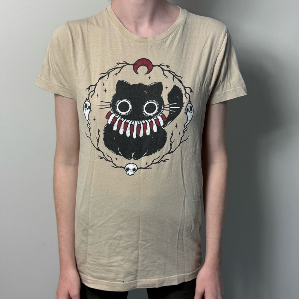 Gothic Black Cat T-Shirt by Cursed Cats Club